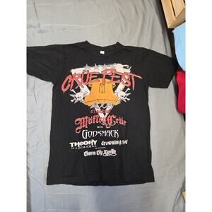 Vintage Motley Crue Fest 2009 Concert Tour T Shirt Sz M Graphic Tee Black